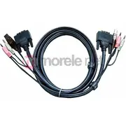 Kabel Usb Aten - Dvi Black 2L7D02Ud  4710423776043
