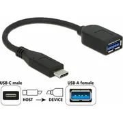 Adapter Usb Digitus Usb-A - Usb-C Black  65684 4043619656844