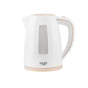 Adler  Kettle Ad 1264 Standard 2200 W 1.7 L Plastic 360 rotational base White 5902934830928