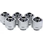 Alphacool Złączki choinkowe 1/4 - 16/10Mm, 6Szt. srebrne 17235  4250197172356