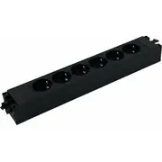 Bachmann 906.12640 rozgałęziacz 6 x gniazdo sieciowe Wewnętrzna Black  4057298143779