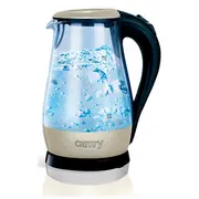 Camry  Kettle Cr 1251 Standard 2000 W 1.7 L Glass 360 rotational base Glass/Black 1251W 5908256836815