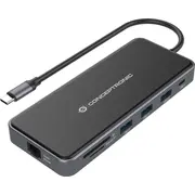 Conceptronic Donn15G 12-In-1 Usb 3.2 Gen 1 Docking Station, Hdmi, Vga, Card Reader  4015867229132 1D05-67Z