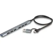 Delock 64273 huby i koncentratory Usb 3.2 Gen 1 3.1 Type-C 5000 Mbit/S Gray  4043619642731
