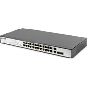 Digitus  24-Port 10/100 370W Poe Unmanaged Black Dn-95343 4016032451242
