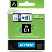 Dymo Taśma D1 Do Drukarek Niebieski Tekst Na Białym Tle 19 Mm X 7 M  S0720840 10014271