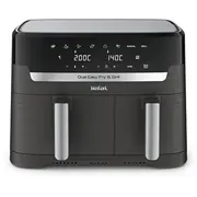 Tefal Dual Easy Fry  Grill Ey905B, Heißluftfritteuse, 8,3 l, Doppel, Grau, Berührung, Eigenständig Ey905B 3045380024243