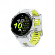 Garmin Forerunner 970 Titanium with Whitestone Case and Whitestone/Translucent Amp Yellow Band  010-02969-11 753759349936