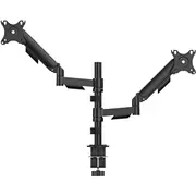 Gembird Ma-Da2P-02 Adjustable desk 2-Display mounting arm, 17-32, black  8716309135351