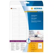 Herma Etykiety slajdów, biały, 43,2 x 8,5 mm, do wszystkich klatek matowy papier, 25 arkuszy 5071  4008705050715