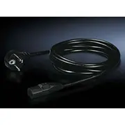 Kabel zasilający Rittal Dk 7200.210 Black 1,8 m Wtyczka zasilająca typu D  4028177164314