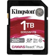 Kingston Technology 1Tb Canvas React Plus Sdxc Uhs-Ii 280R/150W U3 V60 for Full Hd/4K  Sdr2V6/1Tb 740617340556 Pamkinsdg0262