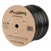 Lanberg Cable Lan Ftp Cat-6 305M wire outdoor gel cu fluke, black  Lcf6-30Cu-0305-Bk 5901969414394 Aklagks6Ftp0003