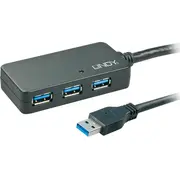 Lindy Usb 3.0 Aktiv-Verlängerungs-Hub Pro 4 Port 10M  43159 4002888431590