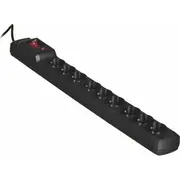Listwa zasilająca Activejet Combo przeciwprzepięciowa 9 gniazd 3 m czarna  9Gn 3M 5901443115632