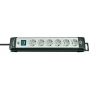 Listwa zasilająca Brennenstuhl Premium-Line przeciwprzepięciowa 6 gniazd 3 m czarno-szara 1951560100  4007123624225