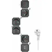Logilink 4 sockets 1.5M black and white  Lps276U 4052792065367 Ups-Lis-Lgl-046
