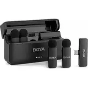 Boya Microphone Wireless By-V4 2.4Ghz with 4 transmitters and 1 receiver Lightning Black Eu  By-V4D 6974700659704