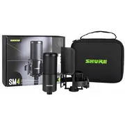 Shure Sm4-K-Kit - condenser microphone, externally polarised, handle, popfilter, case  0042406812511 Missuhmik0097