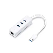 Tp-Link Adapter Ue330 Usb to 3Xusb, Ethernet Rj45, 1000Mb/ White Eu  6935364094553