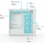 Valkyrie Vk02 Lite, tower case Biały, tempered glass  Vk-Case02Litew 5298003821011