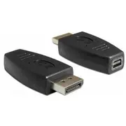 Adapter Av Delock Displayport - Mini Black 65237  4043619652372