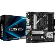 Asrock Motherboard A520M Pro4 Am4 4Ddr4 Hdmi/Dp/Vga M.2 mATX  4710483932076 Kbasraa7A520U00