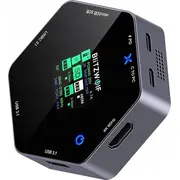 Blitzwolf Stacja dokująca 8W1 Bw-Th16 Usb 100W Lcd Smart Display Usb-C 3.1, 2Xusb-A Pd 100W, Hdmi 4K60Hz, Tf/Sd 3.0, Hd 4K60Hz  5906168439230 070833