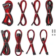 Cablemod Zestaw kabli, Black-Red Cm-Pcsr-16X2Kit-Nkkr-R-Ss  703670116377