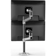 Ergotron Lx Dual Stacking Arm, Tall Pole, Black Accents, Polished  45-549-026 698833065626