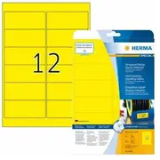 Herma Wodoodporne etykiety foliowe, żółte, A4, 99,1 x 42,3 mm, wyjątkowo silna przyczepność - 8029  4008705080293