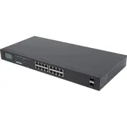 Intellinet Network Solutions Gigabit 16X Rj45, Poe, 2X Sfp, Lcd, Rack 19 561259  0766623561259