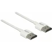 Kabel Delock Hdmi - 0.25M biały 85120  4043619851201