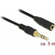 Kabel Delock Jack 3.5Mm - 5M Black 85590  4043619855902