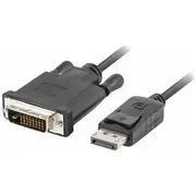 Kabel Lanberg Displayport - Dvi-D 3M Black Ca-Dpdv-10Cu-0030-Bk  5901969416435