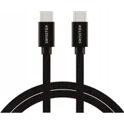 Kabel Usb Swissten Usb-C - 1.2 m Black Sw-Qu-Typc-3.1-Bk  8595217455962