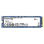 Kingston Ssd  Nv3 4000 Gb form factor M.2 2280 Solid-State drive interface Pcie 4.0 x4 Nvme Read speed 6000 Mb/S Write 5000 Snv3S/4000G 0740617346602