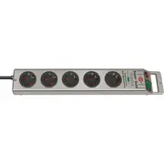 Listwa zasilająca Brennenstuhl Super-Solid-Line przeciwprzepięciowa 5 gniazd 2.5 m srebrna 1153340315  4007123174225