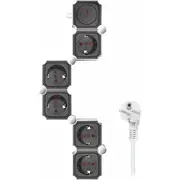 Logilink 5 sockets 1.5M black and white  Lps277 4052792066944 Ups-Lis-Lgl-047