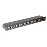 Roline Kat.6 Class E 48,26Cm 19Zoll-Patchpanel 24P geschirmt Black  26.11.0361 7611990182435