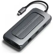 Satechi Multiport Adapter Usb-C 2X Usb-C, Usb-A, 4K Hdmi, micro/SD card reader, Ethernet Space Gray  St-Ucmxam 810086360130 20864270362