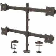 Startech.com Quad  Mount - Articulating Clamp or Grommet s up to 24In Vesa 4 Setup Armquad 0065030867795