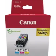 Tusz Canon Cli-521 Ink Cartridge Multipack cmy Blister  2934B015 8714574679303