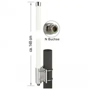 Antena Delock Antenna omnidirectional zewnętrzna White N-Bu 8Dbi 147Cm  12504 4043619125043