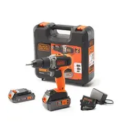 Black  Decker Cordless Drill/Driver with 2.0 Ah/4.0 Ah Battery Bcd003Mem2K-Qw 18 V 2.0/4.0 Lithium 5035048709160