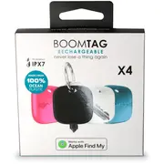 Boompods Boomtag Rechargeable 4 pcs. Black, Blue, White, Pink  Tagre4 5060746170448