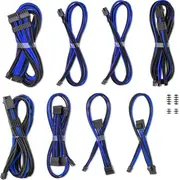 Cablemod C-Series Pro Modmesh Sleeved 12V-2X6 12Vhpwr Dual Stealthsense Cable Kit for Corsair Rmi, Rmx Black Label - Black/Blau  Cm-Pcsr-16X2Kit-Nkkb-R-Ss 703670116407