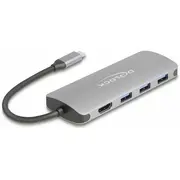 Delock 7 Port Usb 10 Gbps Hub und 4K Hdmi Ausgang mit Type-C Anschluss Pd 3.0 90 Watt  64323 4043619643233