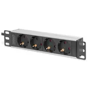 Digitus 10 Socket Strip with Aluminum Profile, 4-Way safety sockets  Dn-95418 4016032474777