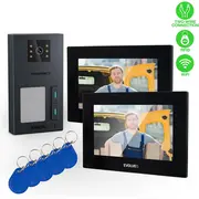 Evolveo Doorphone Ap2-2 drátový videotelefon pro dva byty s aplikací, černá  Dpap2-B 8595683204866